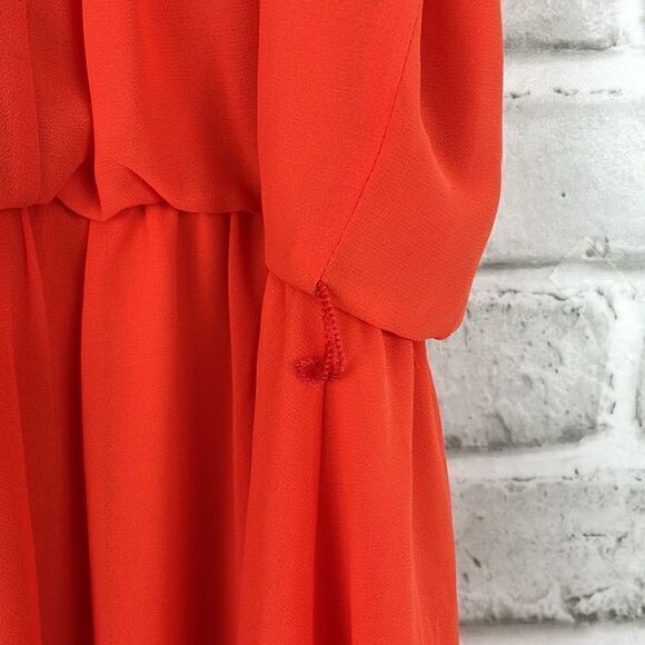 iz byer Juniors Small Tangerine Sheer Spaghetti Strap Halter Skater Mini… - Picture 4 of 9